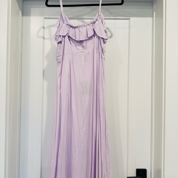 Forever21 Ruffle Lavender Purple Button front maxi Dress - Picture 4 of 5